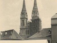 Katedrala 1939. godine, pogled s tržnice Dolac